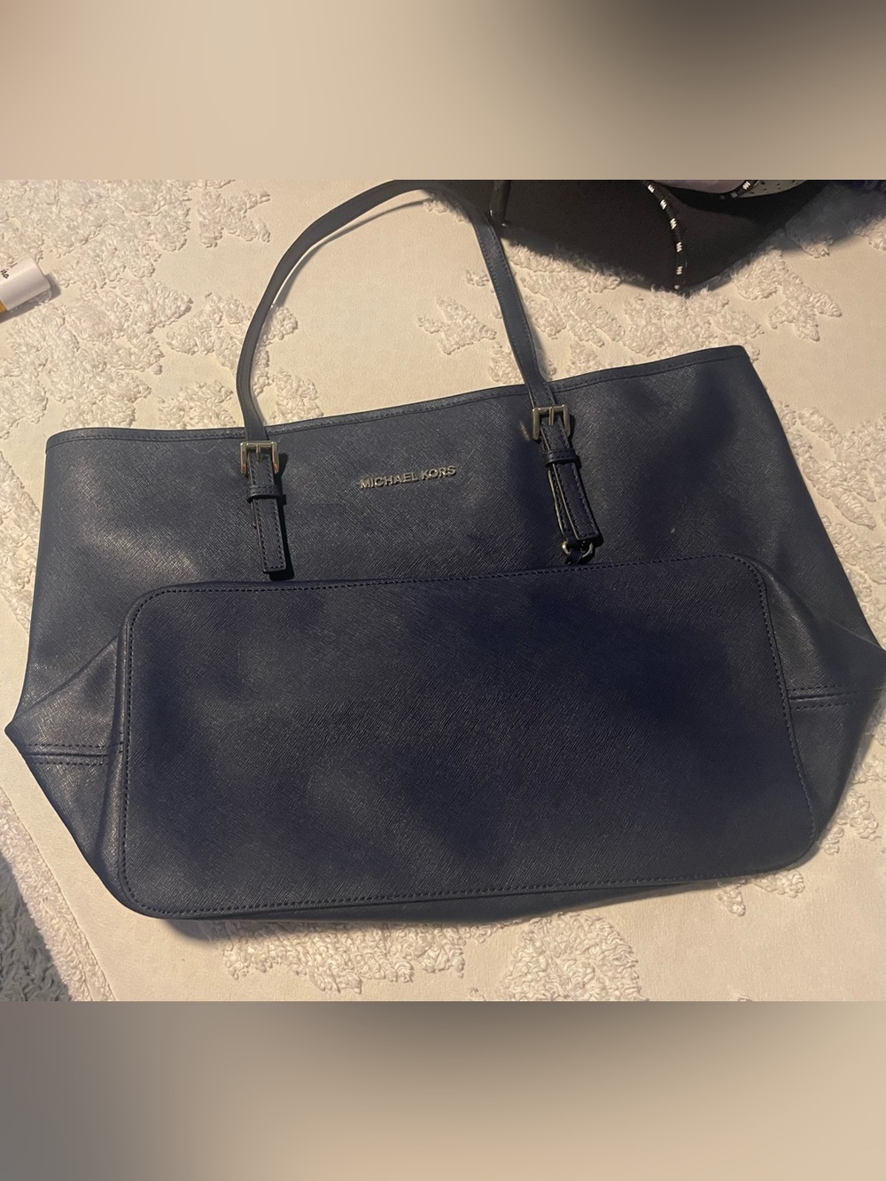Michael Kors Navy Saffiano Leather Tote